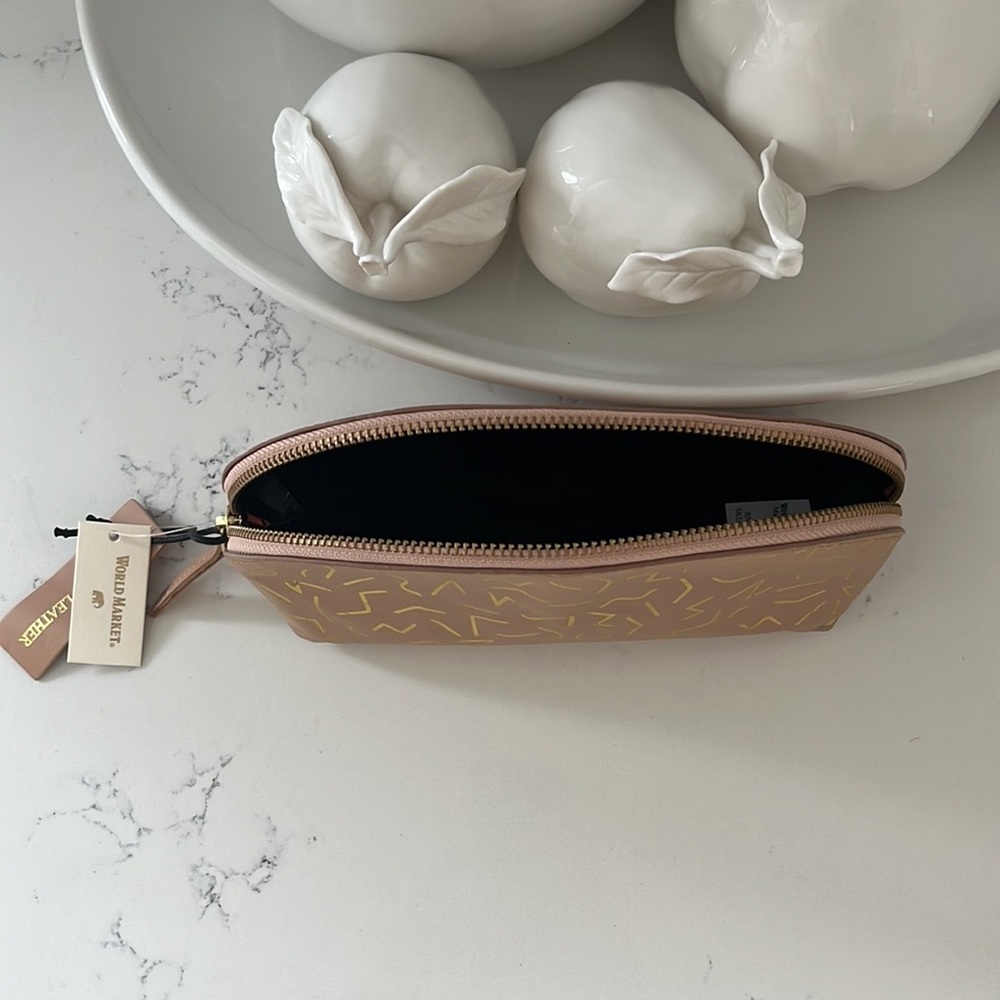 Cost Plus World Market leather pouch - Picture 4 of 11